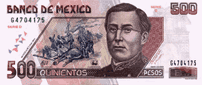 500 peso bill
